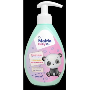 Hipoalerginis kremas-muilas "Dr. MaMa Baby 0+" su pieno proteinais 300ml